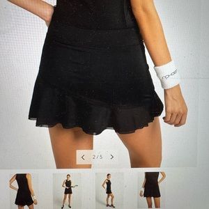 Inphorm Black Ruffled 13.5 flounce tennis skirt